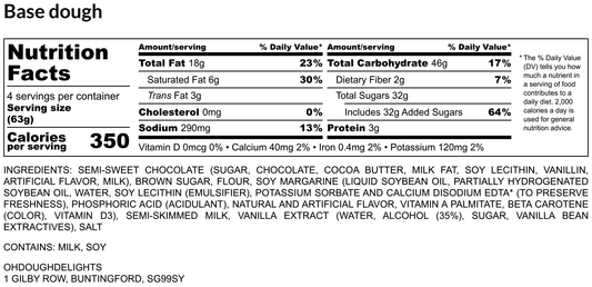 Chocolate Chip Cookie Dough 250g Tub
